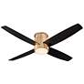 3_52" Oxygen Oslo Aged Brass Damp Hugger Ceiling Fan with Wall Control more views