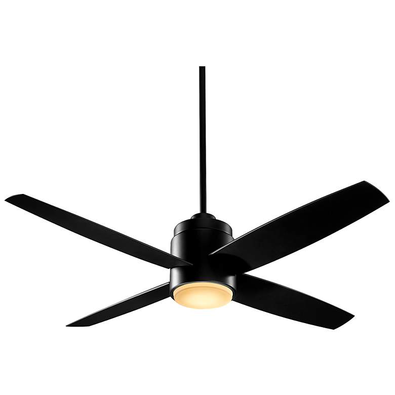 Image 4 52" Oxygen Oslo Black Damp Rated Ceiling Fan with Wall Control more views