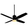 4_52" Oxygen Oslo Black Damp Rated Ceiling Fan with Wall Control more views