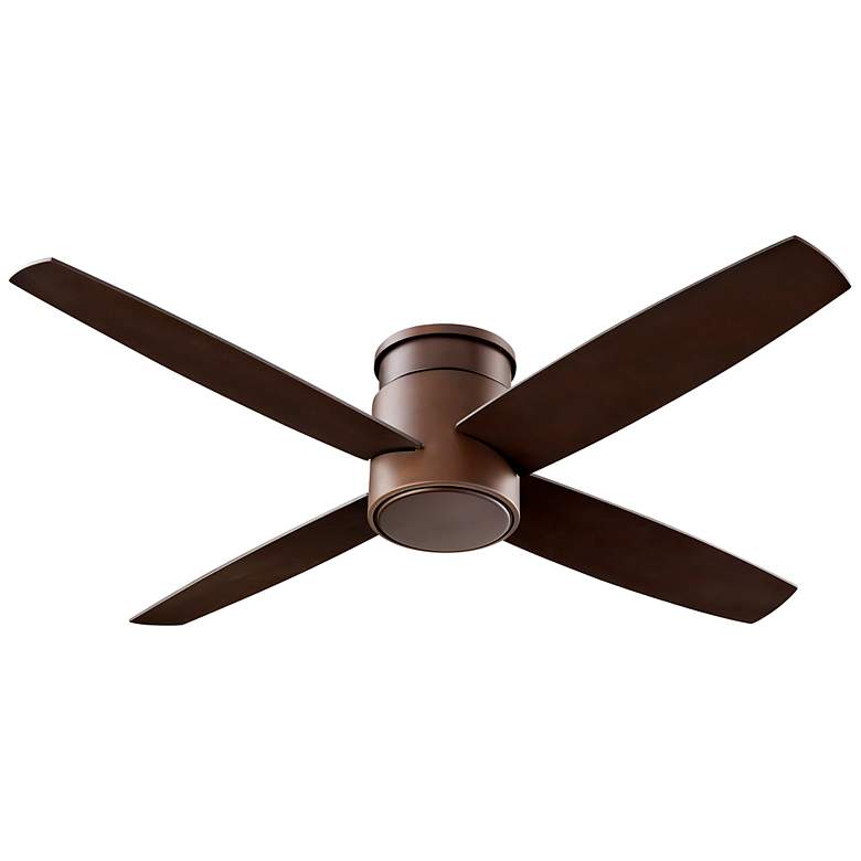 Image 1 52" Oxygen Oslo Oiled Bronze Damp Hugger Ceiling Fan with Wall Control
