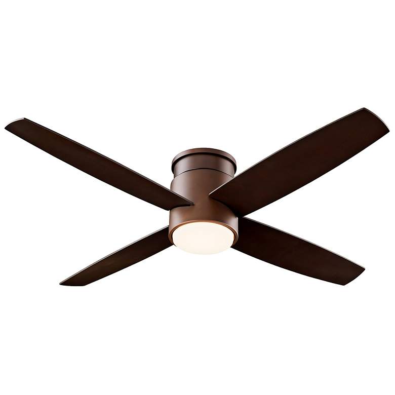 Image 3 52" Oxygen Oslo Oiled Bronze Damp Hugger Ceiling Fan with Wall Control more views