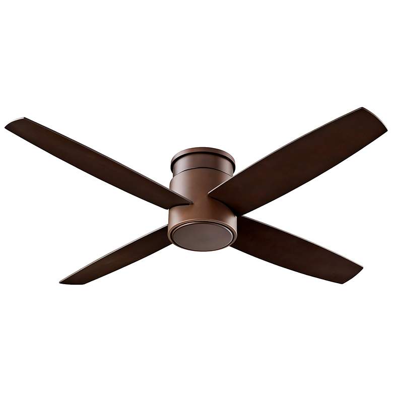 Image 4 52" Oxygen Oslo Oiled Bronze Damp Hugger Ceiling Fan with Wall Control more views