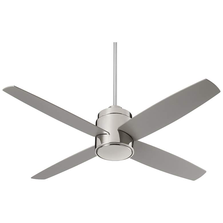 Image 1 52" Oxygen Oslo Polished Nickel Damp Ceiling Fan with Wall Control