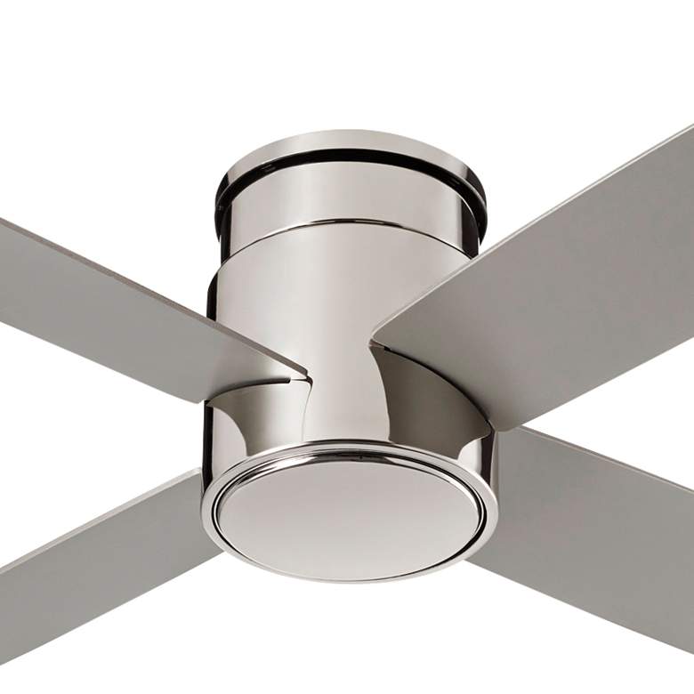 Image 2 52" Oxygen Oslo Polished Nickel Damp Hugger Wall Control Ceiling Fan more views