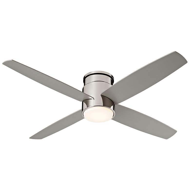 Image 3 52" Oxygen Oslo Polished Nickel Damp Hugger Wall Control Ceiling Fan more views