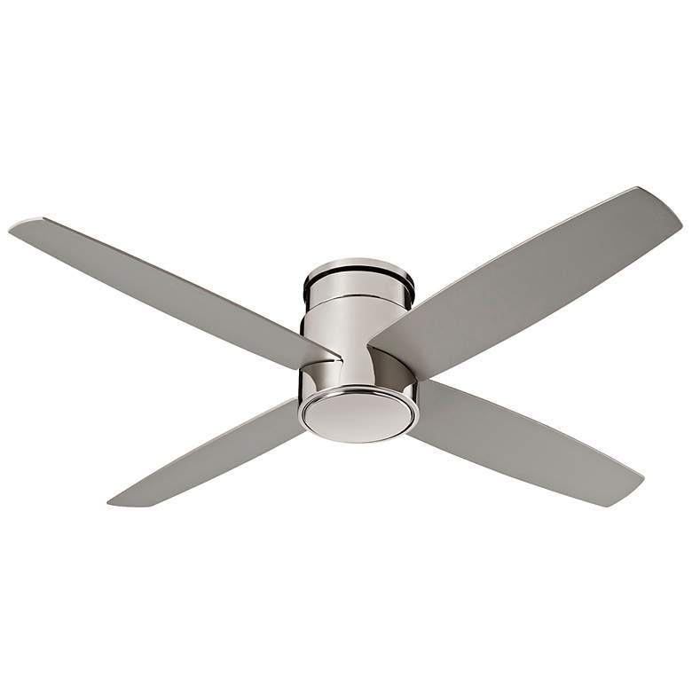 Image 4 52" Oxygen Oslo Polished Nickel Damp Hugger Wall Control Ceiling Fan more views