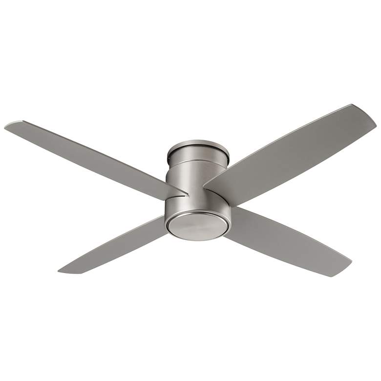 Image 1 52" Oxygen Oslo Satin Nickel Damp Hugger Ceiling Fan with Wall Control