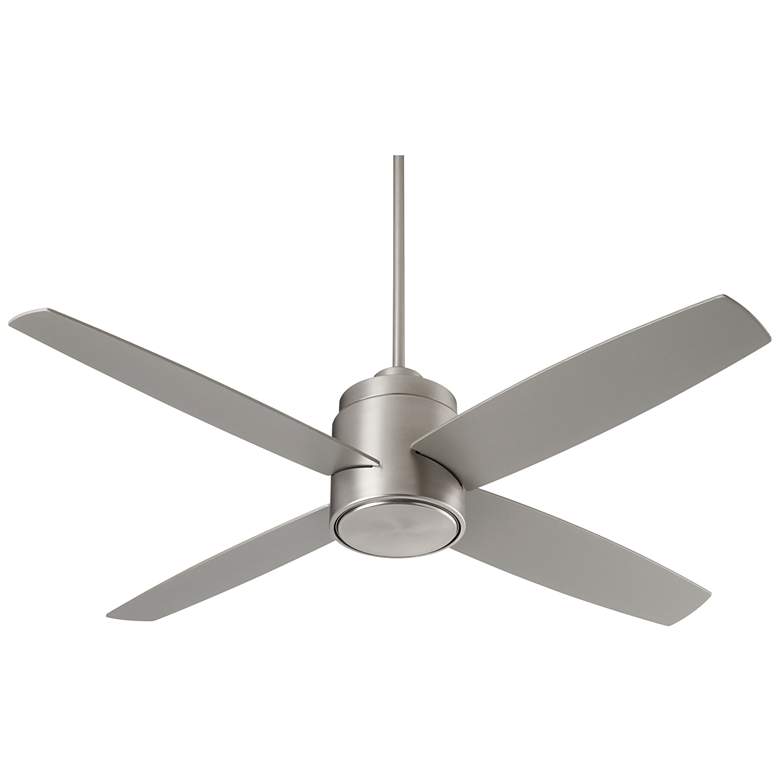 Image 1 52" Oxygen Oslo Satin Nickel Damp Rated Ceiling Fan with Wall Control