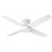 52" Oxygen Oslo White Damp Rated Hugger Ceiling Fan with Wall Control