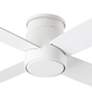 2_52" Oxygen Oslo White Damp Rated Hugger Ceiling Fan with Wall Control more views