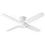 4_52" Oxygen Oslo White Damp Rated Hugger Ceiling Fan with Wall Control more views