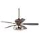 52" Pacific Beach Bronze Ceiling Fan with LED Cage Light Kit
