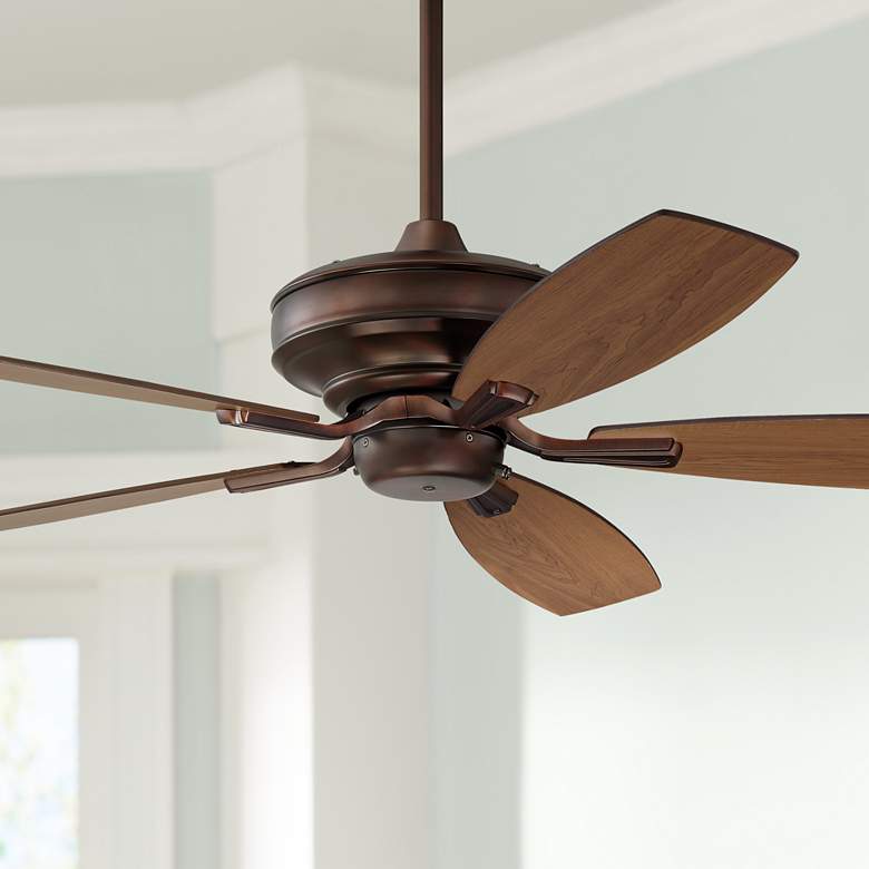 Image 1 52" Pacific Beach Oil Brushed Bronze Ceiling Fan with Pull Chain