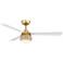 52" Paget Brushed Brass LED Ceiling Fan with White Blades