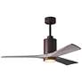 52" Patricia-3 Bronze LED Ceiling Fan with Barn Wood Blades