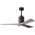 52" Patricia-3 Bronze LED Ceiling Fan with Barn Wood Blades