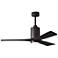 52" Patricia-3 Bronze LED Ceiling Fan with Black Blades