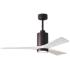 52" Patricia-3 Bronze LED Ceiling Fan with White Blades
