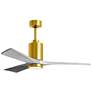 1_52" Patricia-3 Brushed Brass and Barn Wood LED Ceiling Fan