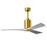 2_52" Patricia-3 Brushed Brass and Barn Wood LED Ceiling Fan more views