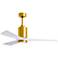 52" Patricia-3 Brushed Brass and Matte White LED Ceiling Fan