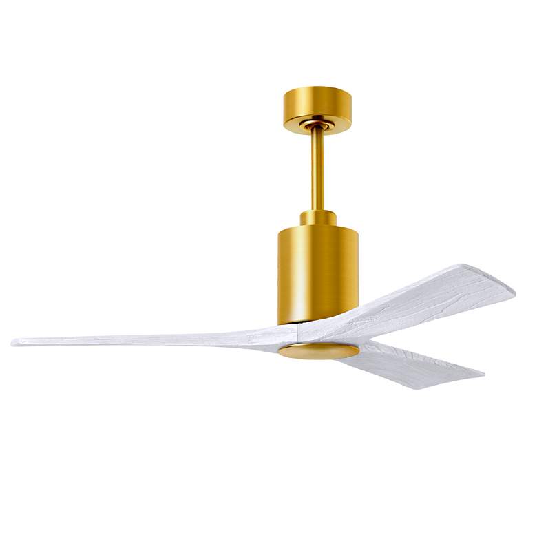 Image 2 52" Patricia-3 Brushed Brass and Matte White LED Ceiling Fan more views