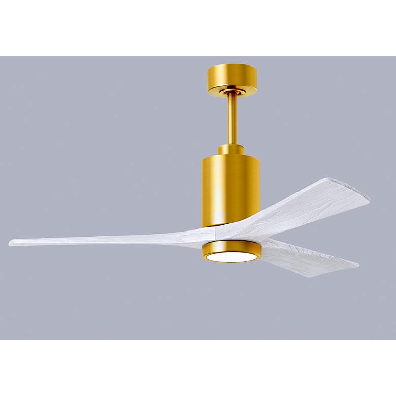 Image 4 52" Patricia-3 Brushed Brass and Matte White LED Ceiling Fan more views