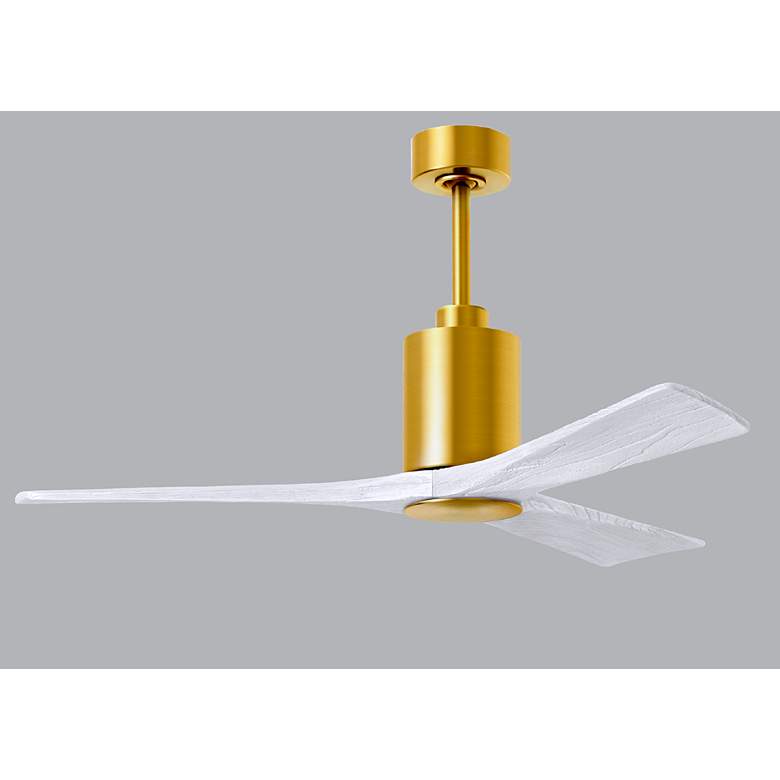 Image 5 52" Patricia-3 Brushed Brass and Matte White LED Ceiling Fan more views