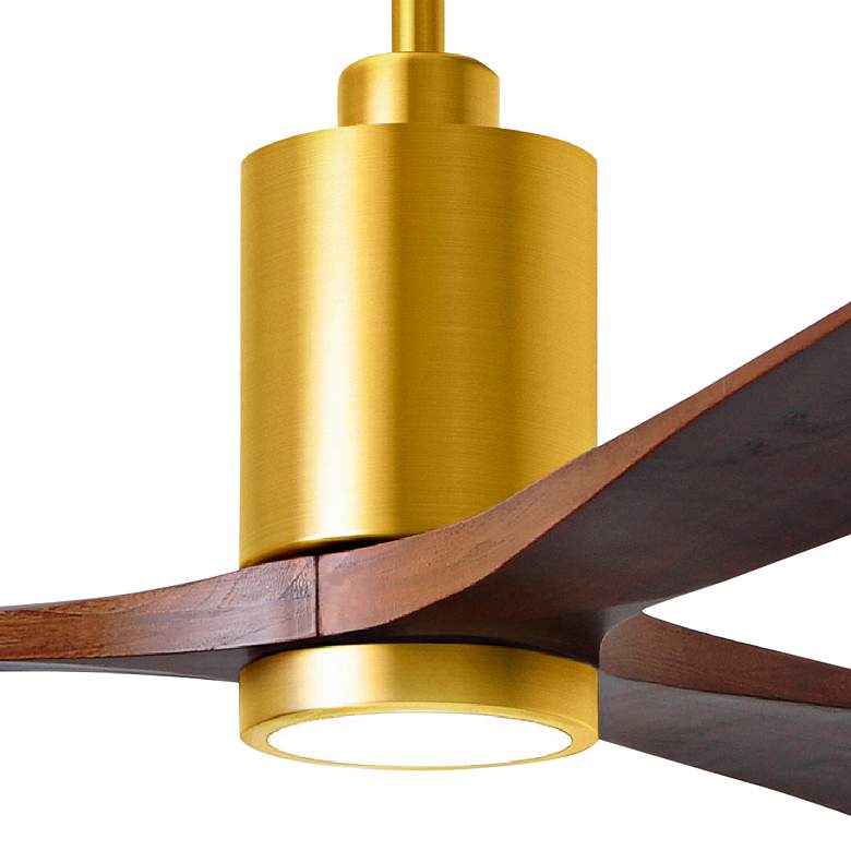 Image 2 52" Patricia-3 Brushed Brass and Walnut LED Ceiling Fan more views