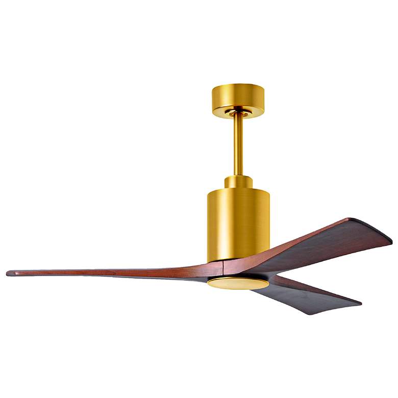 Image 3 52" Patricia-3 Brushed Brass and Walnut LED Ceiling Fan more views