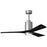 52" Patricia-3 Brushed Nickel and Black LED Ceiling Fan