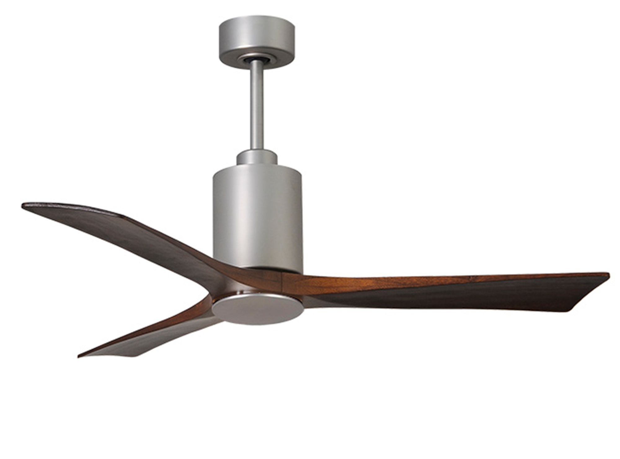 Image 2 52" Patricia-3 Brushed Nickel and Walnut LED Ceiling Fan more views