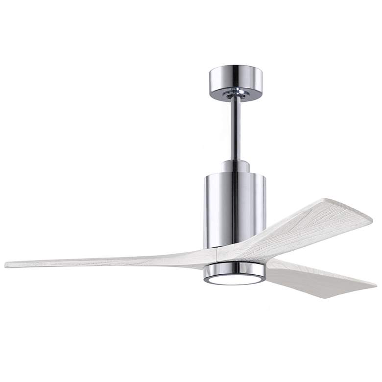 Image 1 52" Patricia-3 Polished Chrome Ceiling Fan w/ White Blades