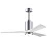 52" Patricia-3 Polished Chrome Ceiling Fan w/ White Blades
