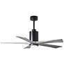 1_52" Patricia-5 Black LED Ceiling Fan with Barn Wood Blades