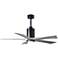 52" Patricia-5 Black LED Ceiling Fan with Barn Wood Blades