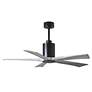 2_52" Patricia-5 Black LED Ceiling Fan with Barn Wood Blades more views