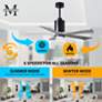 7_52" Patricia-5 Black LED Ceiling Fan with Barn Wood Blades more views