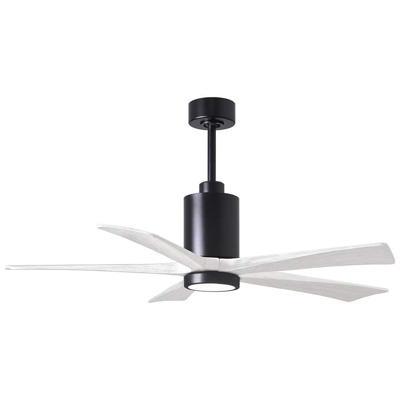 Image 1 52" Patricia-5 Black LED Ceiling Fan with Matte White Blades