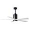 52" Patricia-5 Black LED Ceiling Fan with Matte White Blades