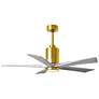 1_52" Patricia-5 Brushed Brass and Barn Wood LED Ceiling Fan