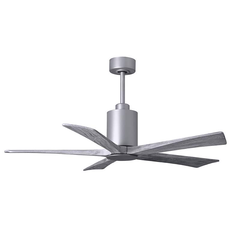 Image 2 52" Patricia-5 Brushed Nickel and Barn Wood LED Ceiling Fan more views
