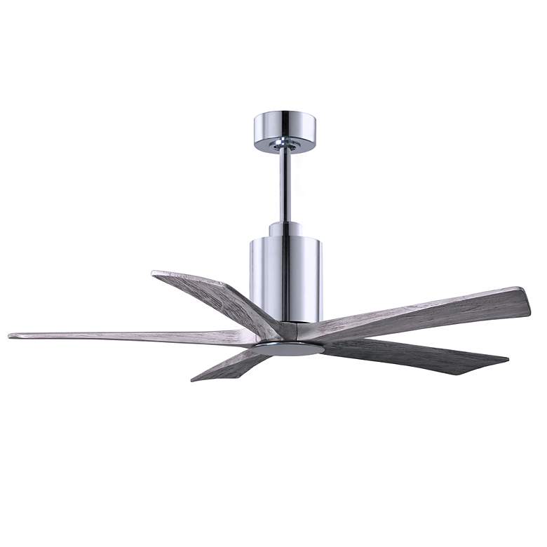 Image 2 52" Patricia-5 Polished Chrome and Barn Wood LED Ceiling Fan more views