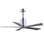 2_52" Patricia-5 Polished Chrome and Barn Wood LED Ceiling Fan more views