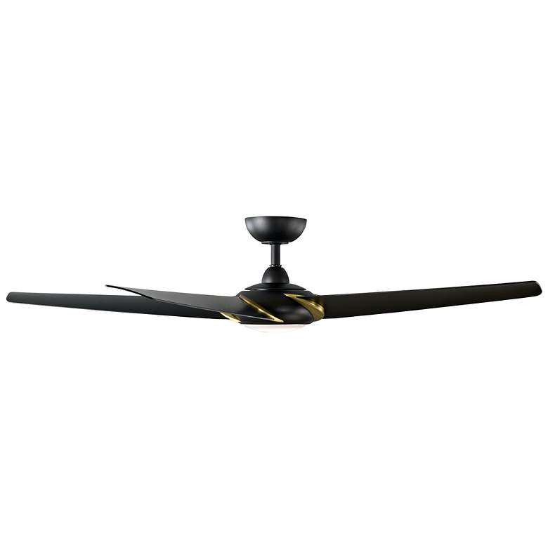 Image 3 52" Patricia-5 Polished Chrome and Walnut LED Ceiling Fan more views