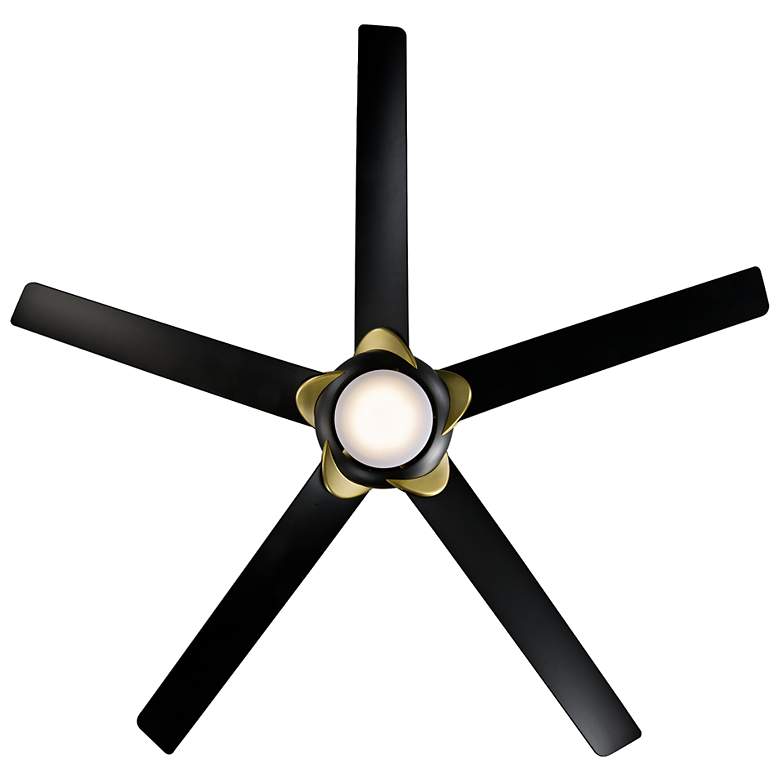 Image 4 52" Patricia-5 Polished Chrome and Walnut LED Ceiling Fan more views