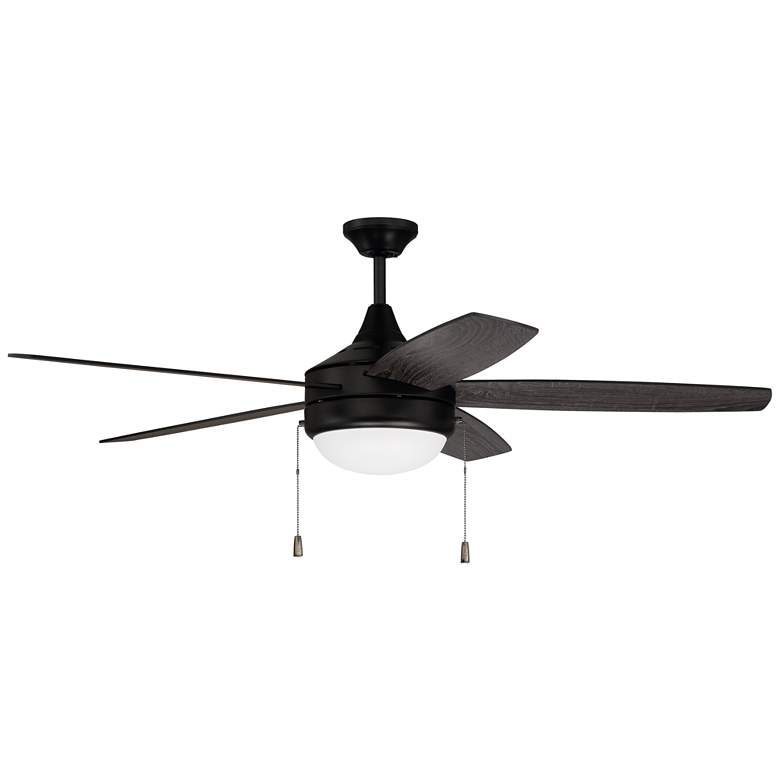 Image 1 52" Phaze 5 Flat Black LED Ceiling Fan with Greywood Blades