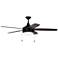 52" Phaze 5 Flat Black LED Ceiling Fan with Greywood Blades