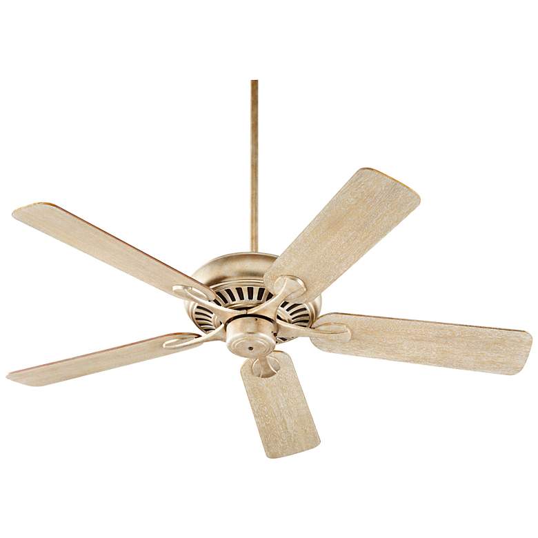 Image 1 52" Pinnacle Aged Silver Leaf Ceiling Fan with Oak Blades