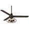 52" Plaza DC Bronze Ceiling Fan with Vintage Cage LED Kit with Remote